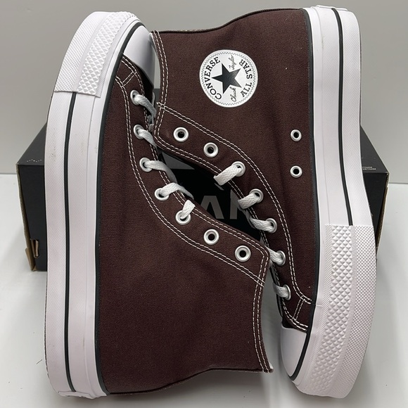 Converse Men’s CTAS LIFT HI
DARK ROOT/WHITE/BLACK A09990C Platforms Sneakers - Picture 12 of 16